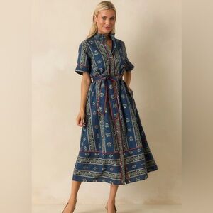 Avara Delphine Short Sleeve Shirt Dress